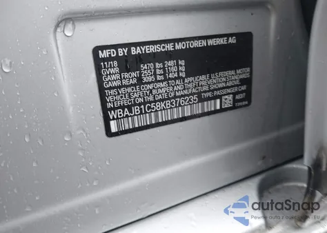 2019 BMW 530E xDrive Iperformance из США, поврежденный, VIN WBAJB1C58KB376235